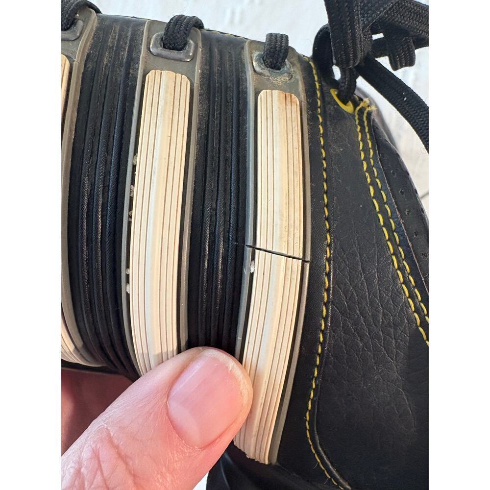 Adidas Tour360 Black Leather Spiked Golf Shoes Stability Comfort Traction 8.5 - Picture 7 of 9